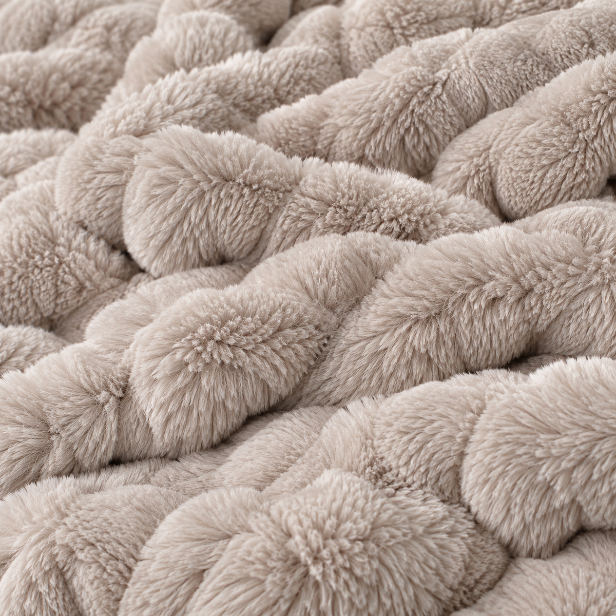 A close-up of the plush texture of a Chantilly Cozy blanket